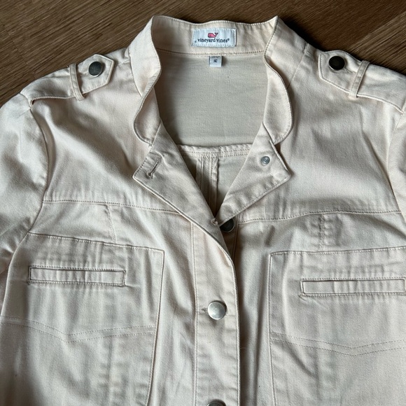 Vineyard Vines Women's Light Cream Utility Jacket - Picture 6 of 8
